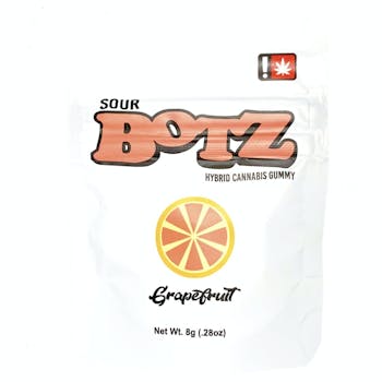 (SOUR BOTZ) Grapefruit 100mg THC (Net.Wt.0.28oz/8g)